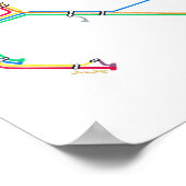 Impression d'art de la carte BART San Francisco Ca (Coin)