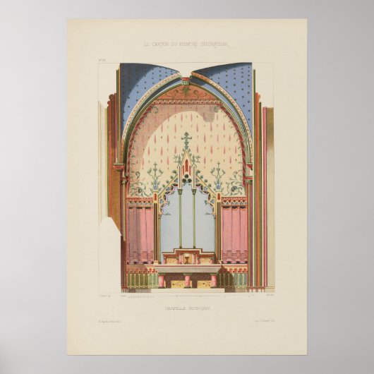Impression d'art de la Chapelle Gothique de Desain (Devant)