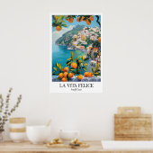 Impression d'art de la Côte d'Amalfi Citrus vibran (Cuisine)