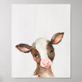 Impression d'art de la ferme Brown Cow pour la nur (Devant)