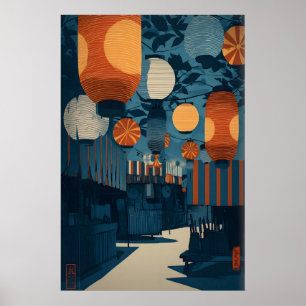 Impression d'art de la Fête des Lanternes - Rue du