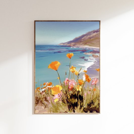 Impression d'art de la fleur de l'État de Californ