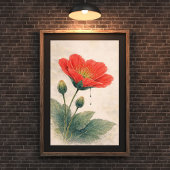 Impression d'art de la fleur de pavot | Affiche d'