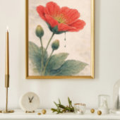 Impression d'art de la fleur de pavot | Affiche d'