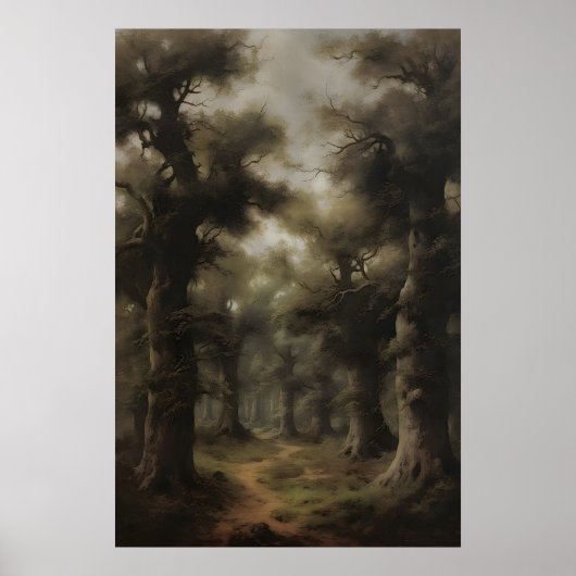 Impression d'art de la forêt ancienne éthérée, Boi (Devant)