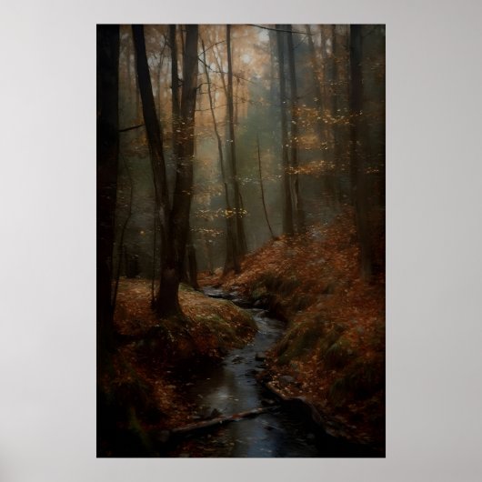 Impression d'art de la forêt automnale Dark Academ (Devant)