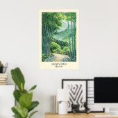 Impression d'art de la forêt de bambou japonaise F (Bureau à domicile)