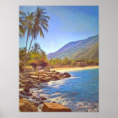 Impression d'art de la plage tropicale de Yelapa a (Devant)