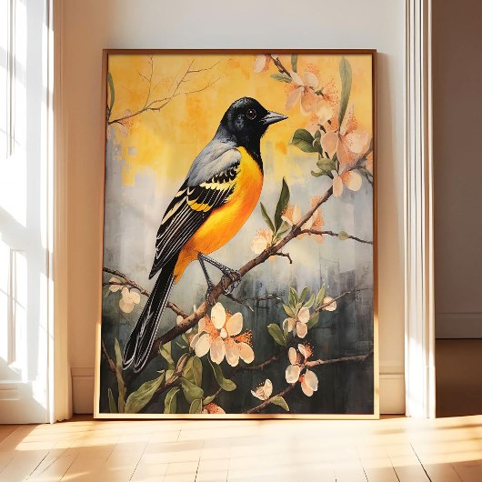 Impression d'art de la poster de Baltimore Oriole,