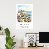 Impression d'art de la skyline de Tel Aviv - Port, (Bureau à domicile)
