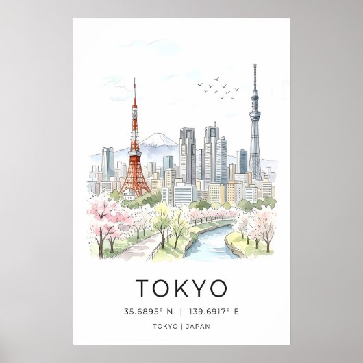 Impression d'art de la skyline de Tokyo, paysage u (Devant)