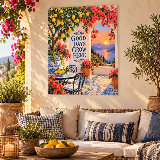 Impression d'art de la terrasse des bons jours