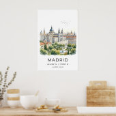 Impression d'art de la ville de Madrid Skyline, Fo (Cuisine)