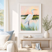 Impression d'art de la zone humide de l'aigrette s