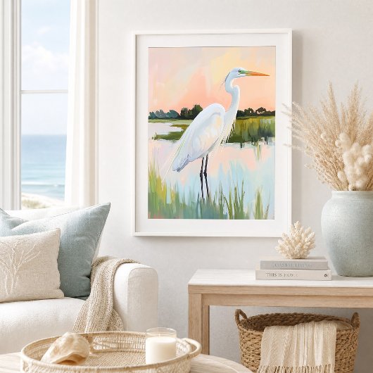 Impression d'art de la zone humide de l'aigrette s
