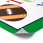 Impression d'art de l'alphabet ABC thème football (Coin)