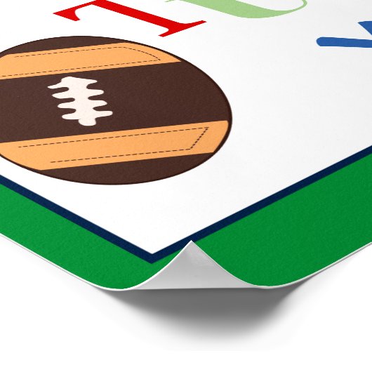 Impression d'art de l'alphabet ABC Thème sportif d (Coin)