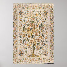 Impression d'art de l'arbre de vie ottoman floral