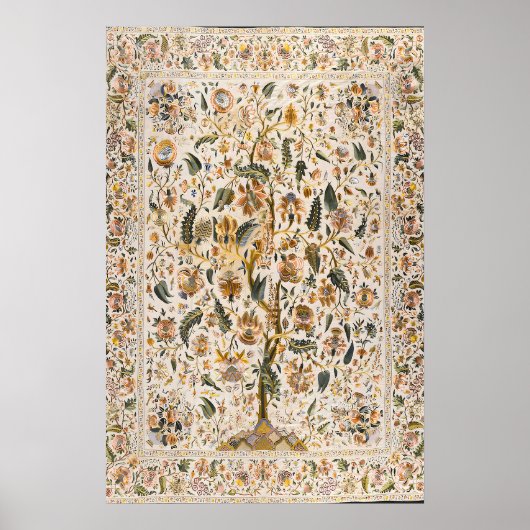 Impression d'art de l'arbre de vie ottoman floral  (Devant)