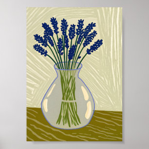 Impression d'art de lavande fraîche dans un vase e