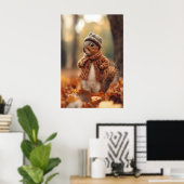 Impression d'art de l'écureuil cosy d'automne, boi (Bureau à domicile)