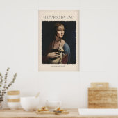 Impression d'art de Léonard de Vinci - Dame avec u (Cuisine)