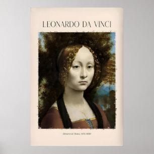 Impression d'art de Léonard de Vinci - Ginevra de