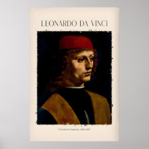 Impression d'art de Léonard de Vinci - Portrait d'