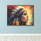 Impression d'art de l'esprit tribal coloré (Insitu (Plancher de Bois))