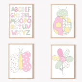 Impression d'art de lettres de style patchwork alp