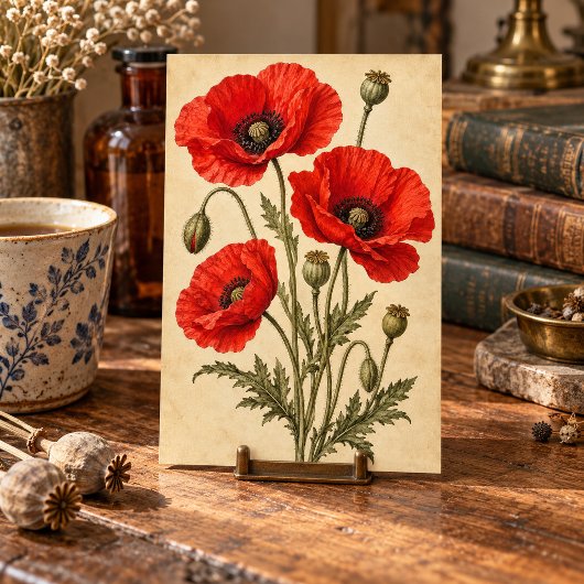 Impression d'art de l'herbier de pavot