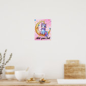 Impression d'art de licorne sur lune 11x14 (Cuisine)