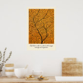 Impression d'art de ligne d'arbre abstrait Inspira (Cuisine)
