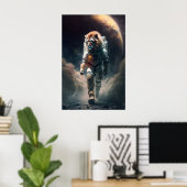 Impression d'art de lion astronaute Animal drôle e (Bureau à domicile)
