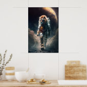 Impression d'art de lion astronaute Animal drôle e (Cuisine)