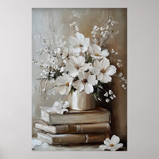 Impression d'art de livre de fleurs de printemps, (Devant)