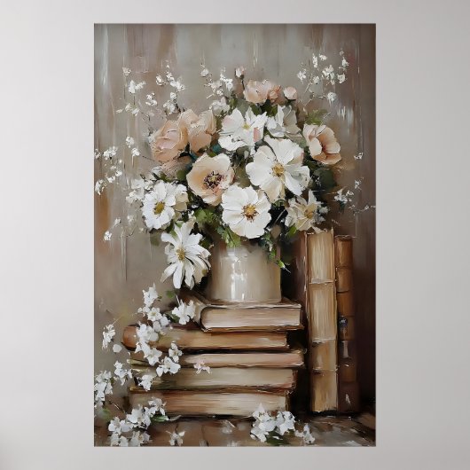 Impression d'art de livre de fleurs de printemps, (Devant)