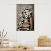 Impression d'art de livre de fleurs de printemps, (Cuisine)