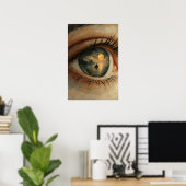 Impression d'art de l'œil de coucher de soleil sur (Bureau à domicile)