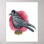Impression d'art de l'oiseau Corbeau (Devant)