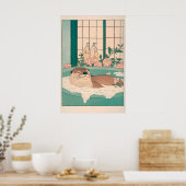 Impression d'art de loutre drôle, salle de bain ja (Cuisine)