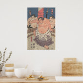 Impression d'art de lutteur de sumo Japon vintage (Cuisine)