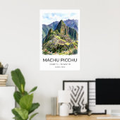 Impression d'art de Machu Picchu - Paysage brumeux (Bureau à domicile)
