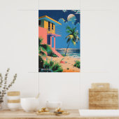 Impression d'art de maison de plage de milieu de s (Cuisine)
