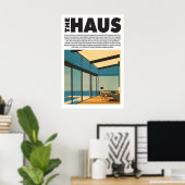 Impression d'art de maison en verre moderne minima (Bureau à domicile)