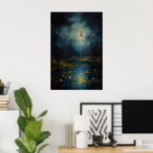 Impression d'art de Marais au Clair de Lune Dark A (Bureau à domicile)