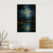 Impression d'art de Marais au Clair de Lune Dark A (Cuisine)