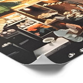 Impression d'art de marché nocturne thaïlandais ru (Coin)