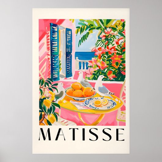 Impression d'art de mouette de style Matisse moder (Devant)