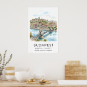 Impression d'art de mur de Budapest Paysage de vil (Cuisine)